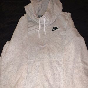 New Nike Hoodie,White with a mixture of grey/cream color